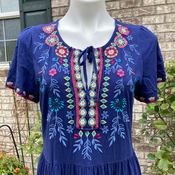 🐬 Johnny Was Sicillia Tiered Knit Dress - Picture 2 of 10